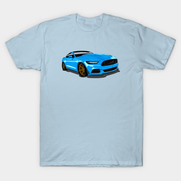 Ford S550 Mustang grabber blue tuned T-Shirt by MAYCO DESIGN